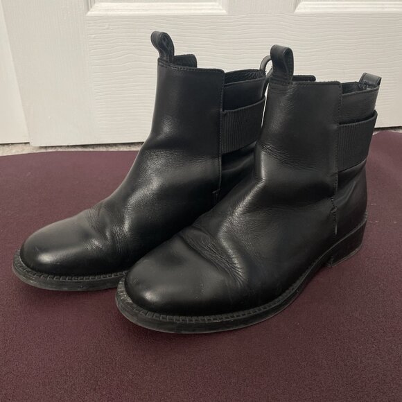 COS Black Leather Chelsea Ankle Boots EU 39 / 9 - Picture 2 of 7